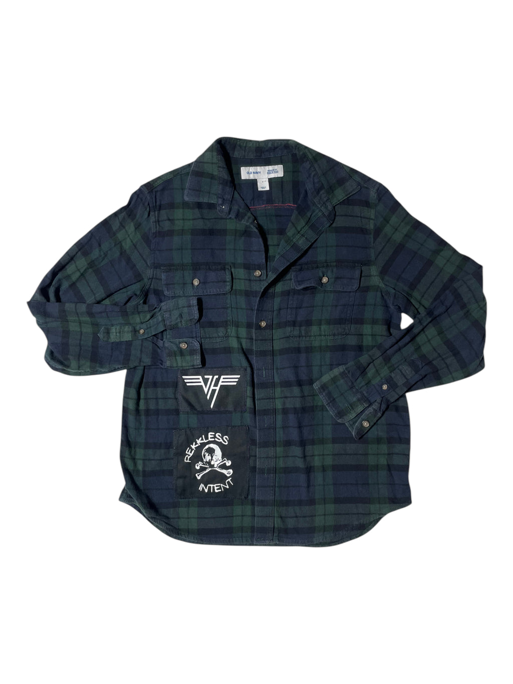 Def Leppard Navy Reworked Flannel