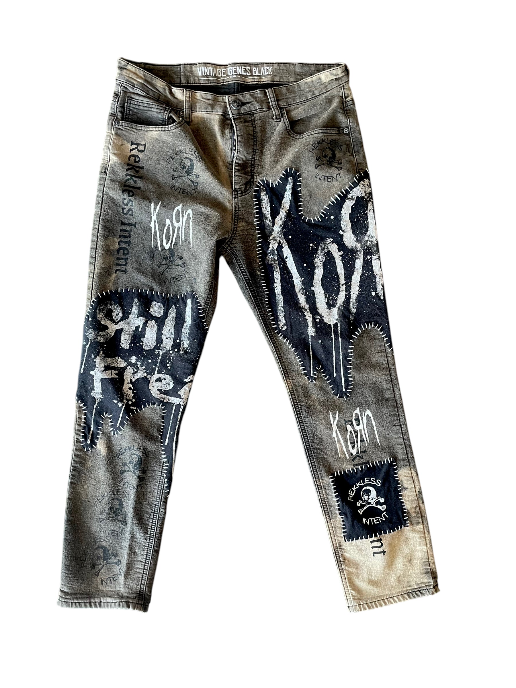 Korn Patched Reworked Jeans