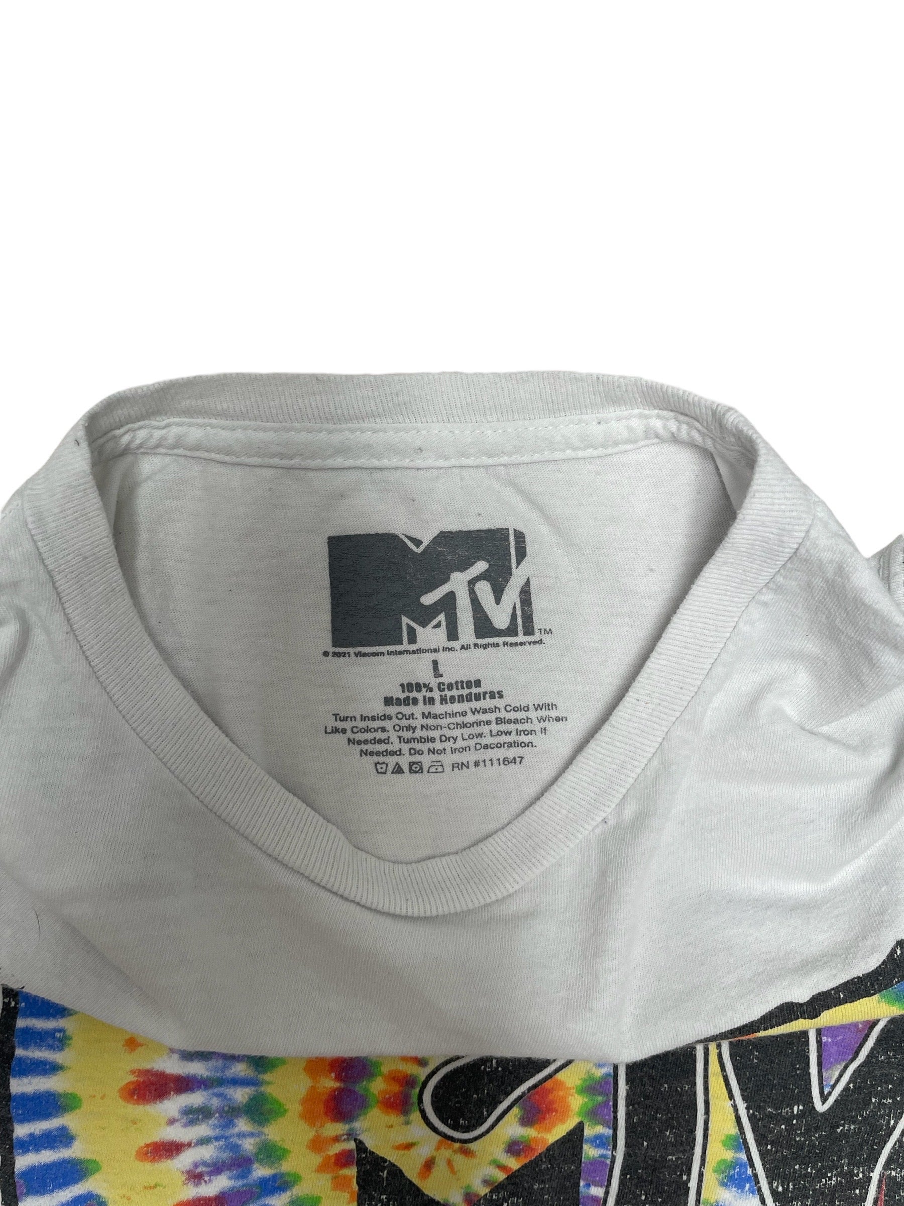 MTV tie-dye graphic