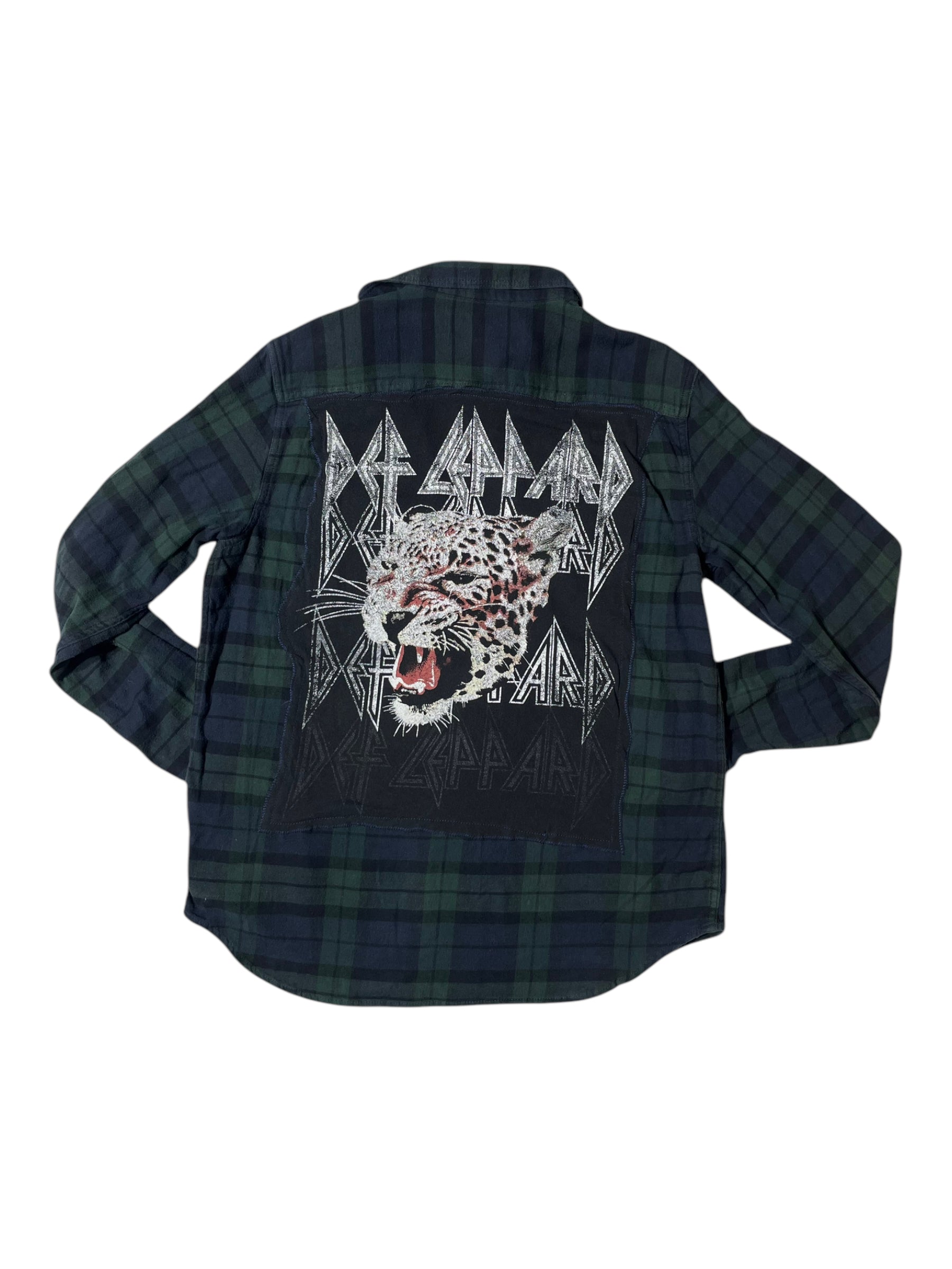 Def Leppard Navy Reworked Flannel