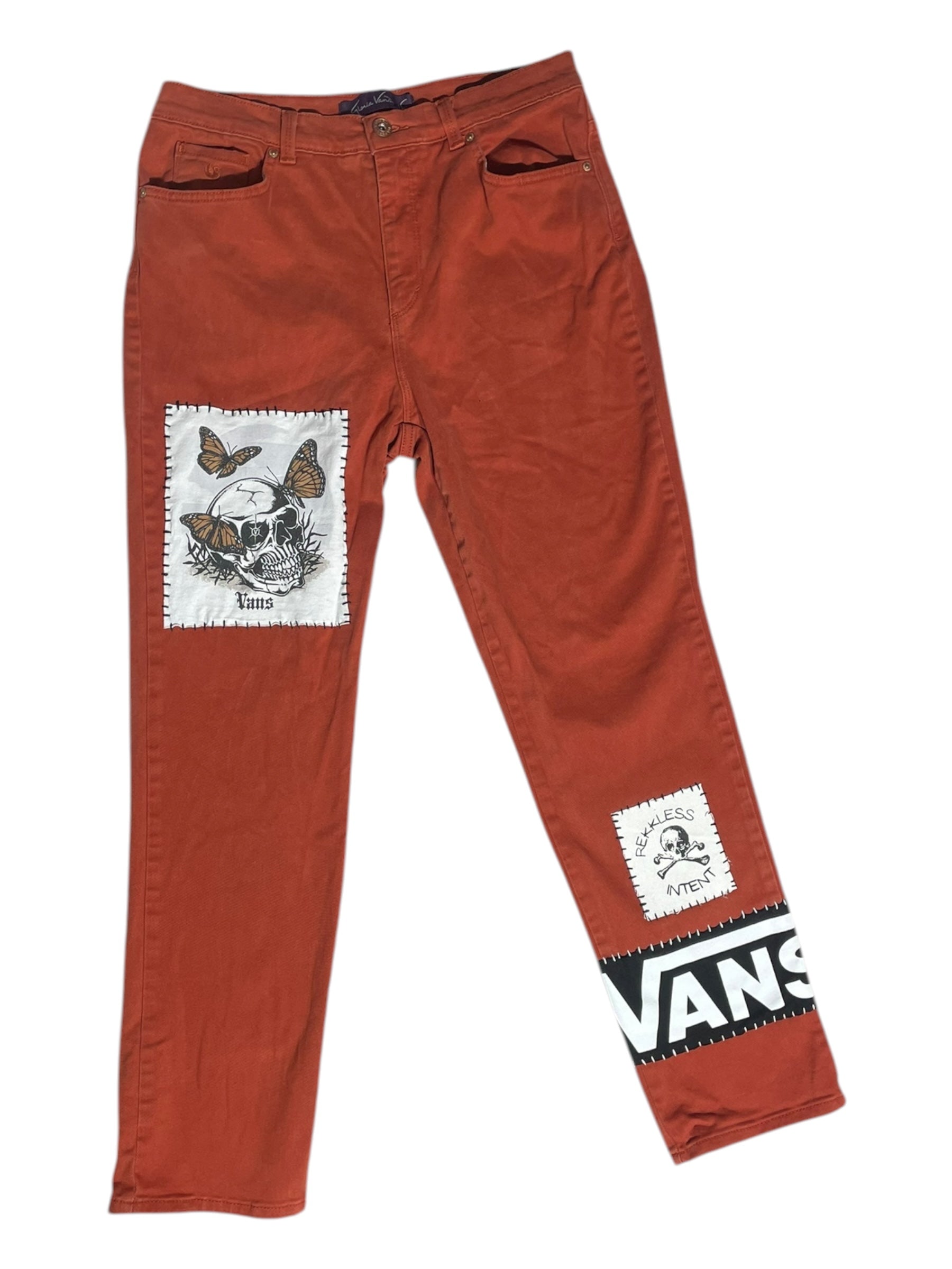 Orange Vans Reworked Jeans