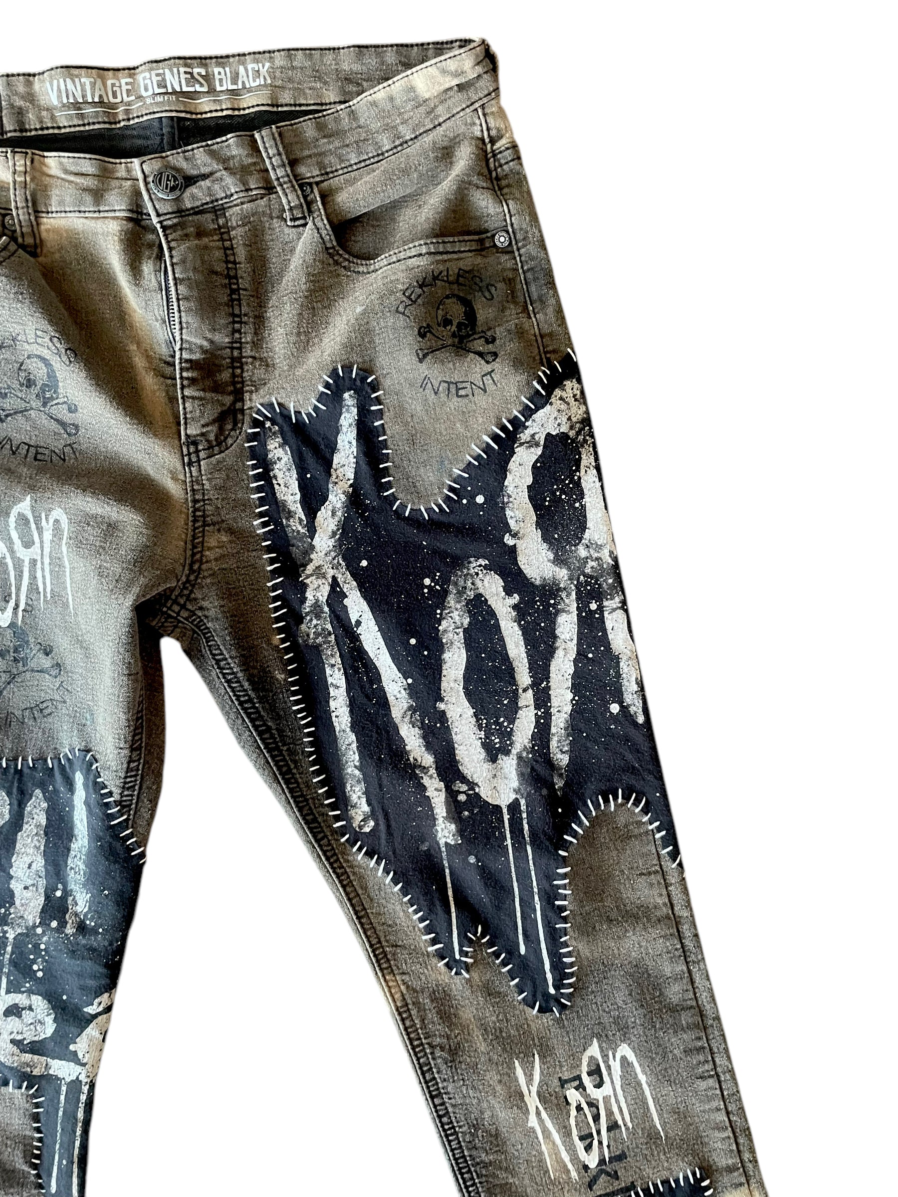 Korn Patched Reworked Jeans